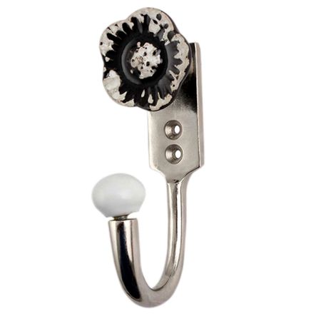 Black Daffodils Ceramic Hooks